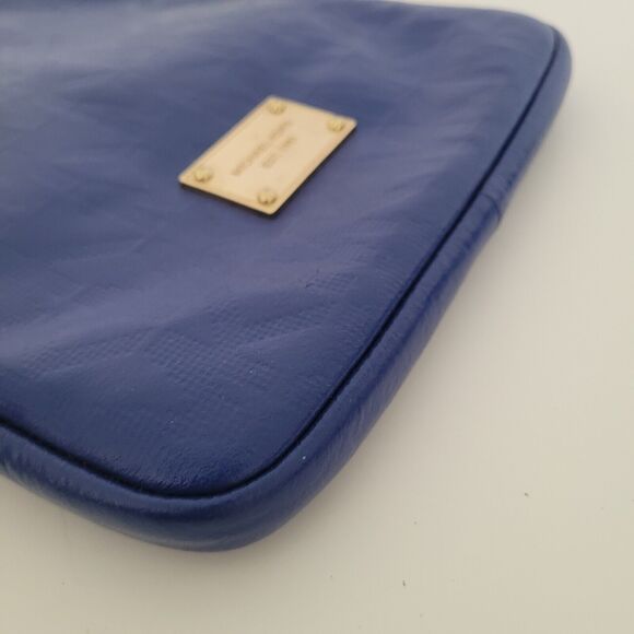 Michael Kors 8x10inch Ipad Tablet Case Sleeve Padded Bag Blue Cover Zip Logo - Picture 7 of 8